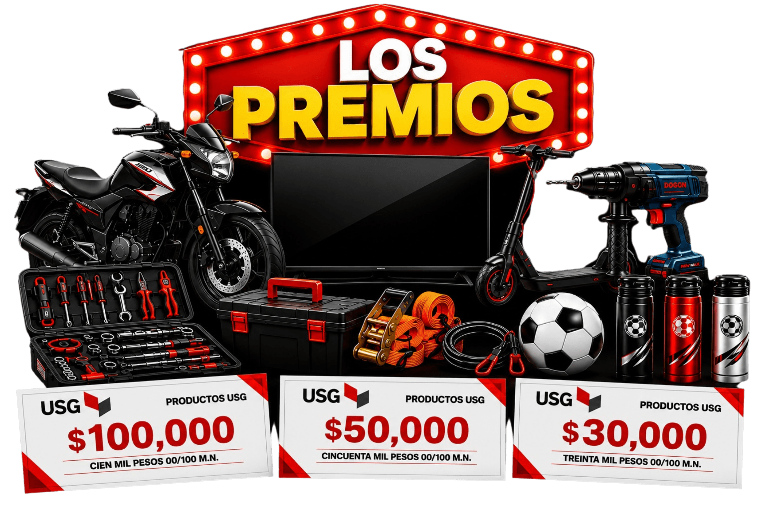 Premios USG Liga de Campeones: motocicleta, Smart TV, scooter, rotomartillo, herramienta y más premios